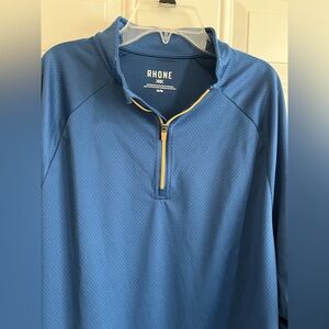 NWT Rhone 1/4 Zip Performance Pullover Men's M‎ Blue Courtside Long Sleeve Golf